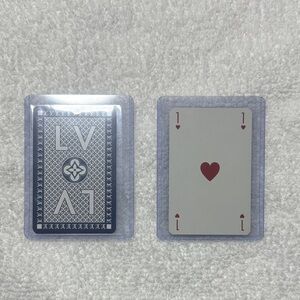 Louis Vuitton Blue Playing Card 1 of Hearts with COA